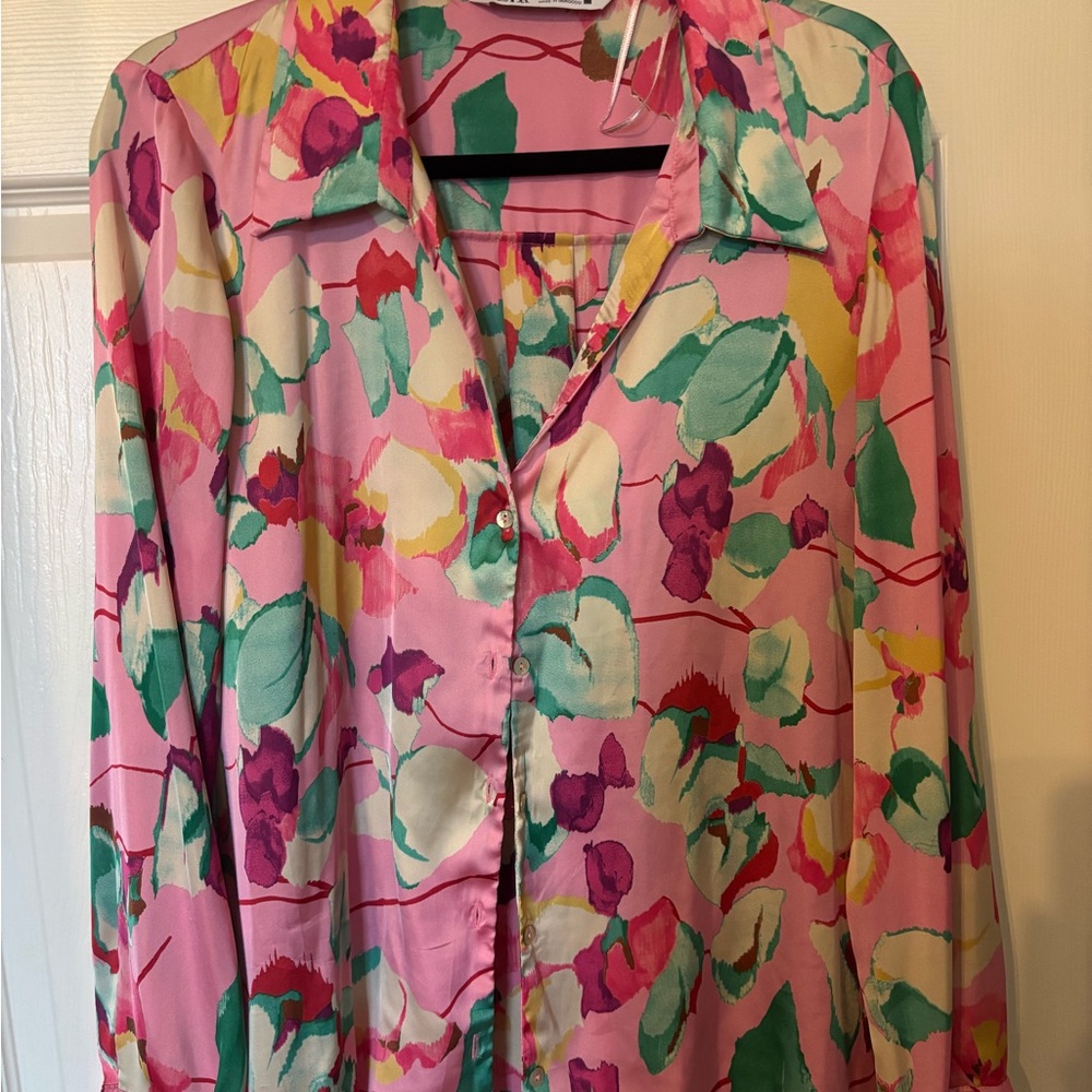 Zara Multicolor Floral Shirt